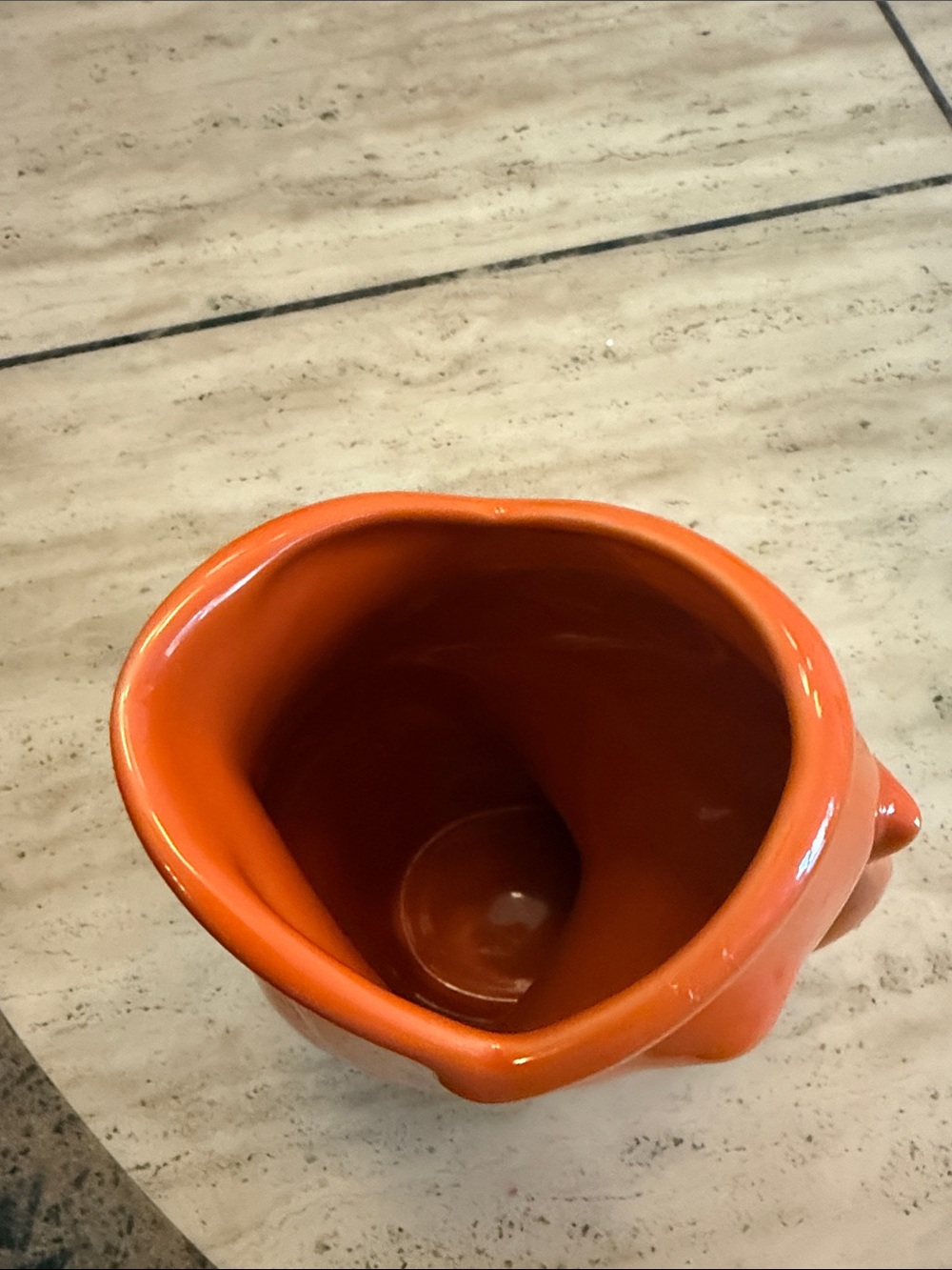 Gurgle pot red ombré ceramic pitcher - Picture 4 of 10
